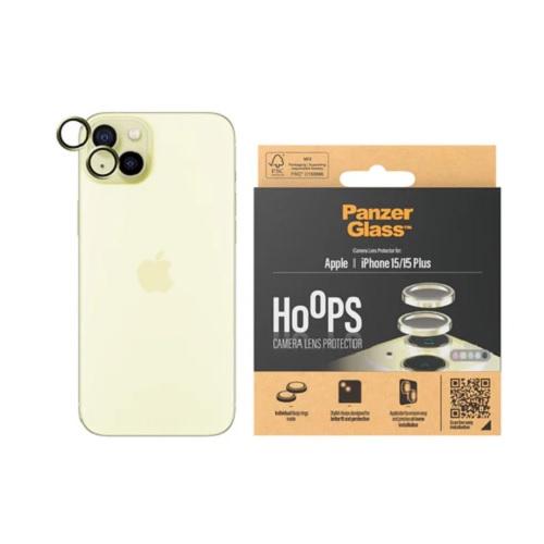 Panzer Glass Camera Lens Protector Hoops For iPhone 15 and15 Plus Yellow No.1193