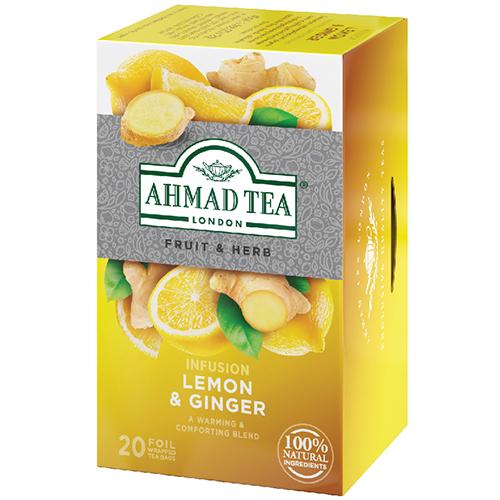 Ahmad Tea Lemon and Ginger Tea 1.5g 20Bags