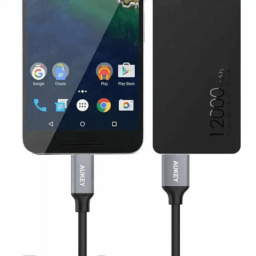 اوكي 3 حزم كابلات USB 3.0 الى Type C من النايلون المضفر1م اسود موديل رقم.CB-CMD1 BK