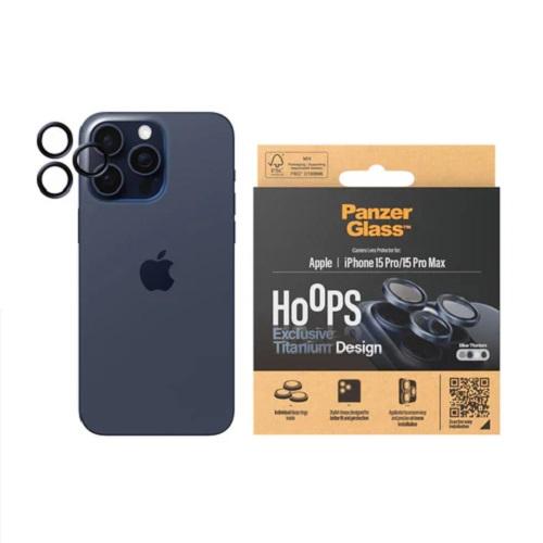Panzerglass Hoops Camera Lens Protector iPhone15 Pro Max and iPhone15 Pro Blue Titanium