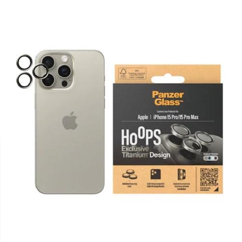 Panzerglass Hoops Camera Lens Protector iPhone15 Pro Max and iPhone15 Pro Natural Titanium