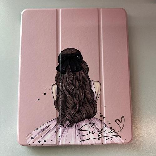 Wewe Smart Case for iPad 10.2 and 10.5 Lovely Girl Black Paw No.242226