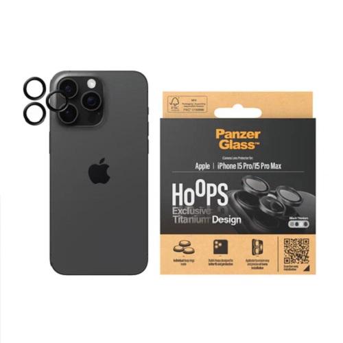 Panzerglass Hoops Camera Lens Protector Iphone15 Pro Max and Iphone15 Pro Black Titanium