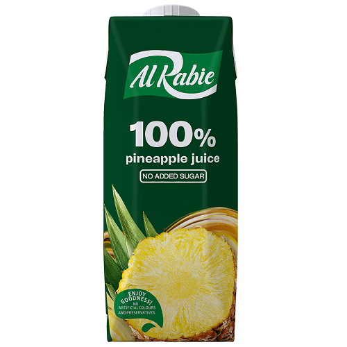 Alrabie Pineapple Juice No Added Sugar 330ml