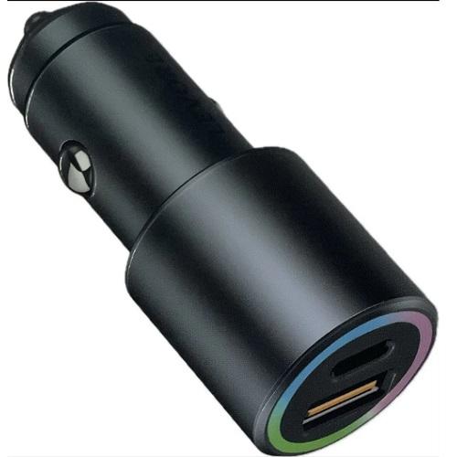 Levore Car Charger 53W Two Ports PD and USB Gray