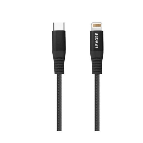 Levore Cable Type C to lightning 1m Nylon Braided Black