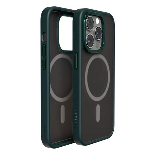 Levelo Magsafe Kayo Matte Back Case for iPhone14 Pro Green