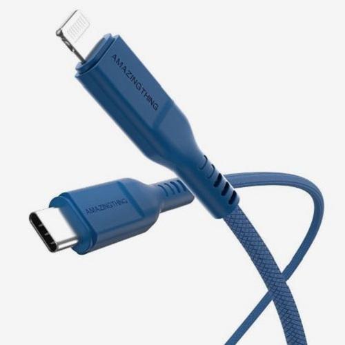 Amazingthing Thunder Pro Cable Lightning toType C 30W 3.2A 1.1m Blue Model No.CLC110MTHBU