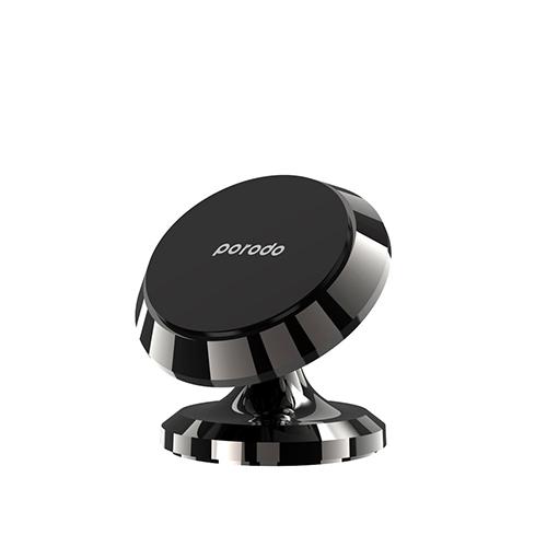 Porodo Magnetic Car Mount 4Circular Discs Black