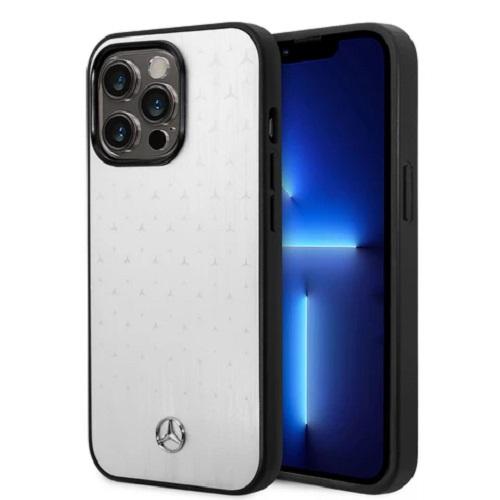Mercedes Benz Aluminium Case with Star Pattern for iPhone 14Pro Transparent
