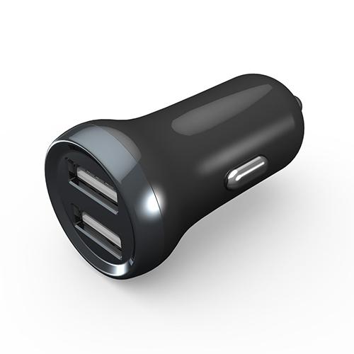 Porodo Dual Port Mini Car Charger 2.4A Black