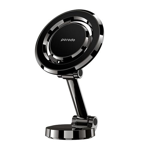 Porodo Universal Magnetic Car Mount with Double Folding and Double Rotation Black