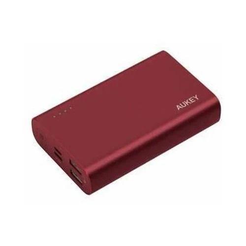 Aukey Power Bank Quick Charge3.0 and Power Delivery USB QC3.0 and Type C 10000mAh Red