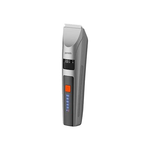 Porodo Lifestyle Rechargeable LED Display Hair Clipper with Two Cutting Modes 1200mAh Grey