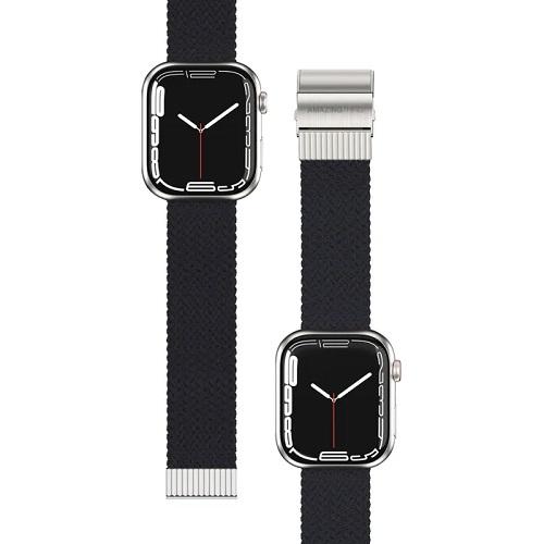 Amazingthing Titan Weave Band for Apple Watch 45mm Black
