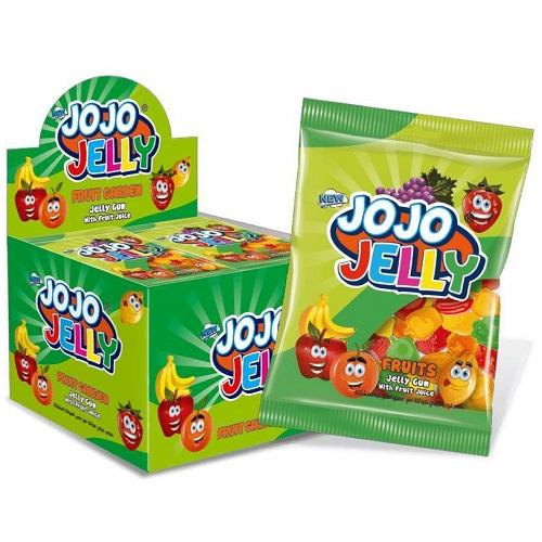 Jojo Fruit Jelly Candy with Mixed Fruit Juice 40g 24Pcs