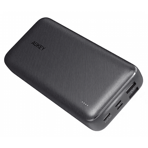 Aukey Basix Plus Power Bank 20000mAh 18W 3 Port with PD and QC 3.0 Black Model No.PBN74S