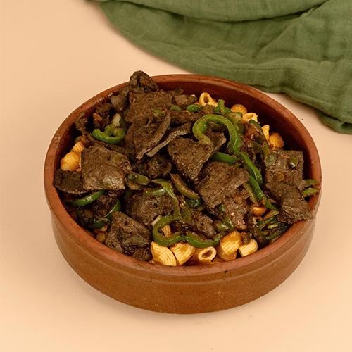 طاجن مكرونة بالكبدة
