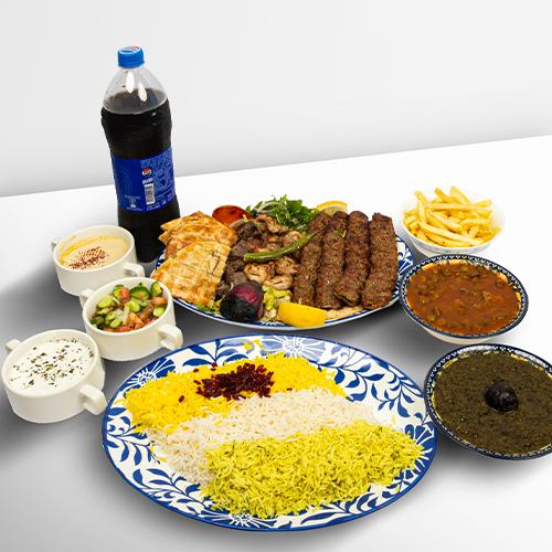 وجبة مشويات مشكلة تكفي 4اشخاص