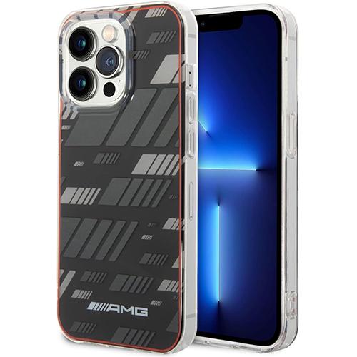 AMG Transparent Double Layer Case with Carbon Pattern II for iPhone 14 Pro Black