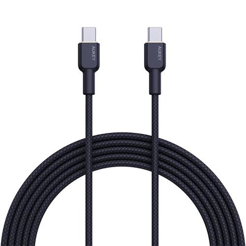 Aukey Nylon Braided Type C to Type C Cable 1m Black Model No.CBNCC1