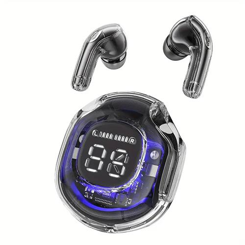 Acefast T8 Crystal 2 Color Bluetooth Earbuds Bright Black