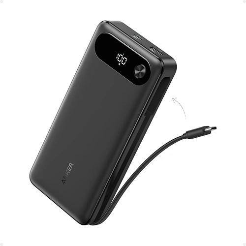 Anker Power Bank Built in Type C Cable 20000mAh 87W Black