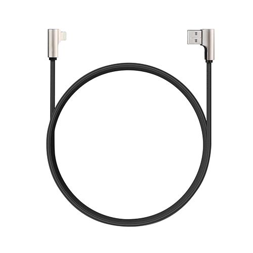 Aukey Right Angle Gaming MFi USB to Lighting Cable 1.2m Black