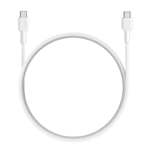 Aukey Impulse Braided Type C to Type C Cable 0.9m White Model No.CBCD45WH