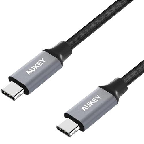Aukey Braided Nylon USB 2.0 C to C Cable 1m Black Model No.CBCD5BK