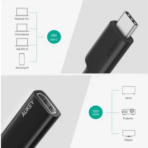 اوكي محول Type C الى HDMI اسود