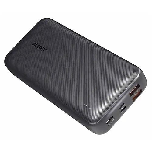 Aukey Basix Plus 20000mAh 3Port Power Bank with 18W PD and QC 3.0 Black Model No.PBN74S