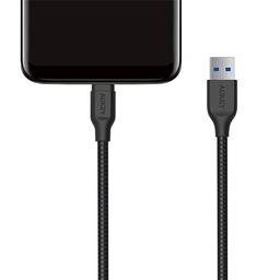 اوكي كابل مضفر نايلون USB 3.1 الى Type C بقدره 60واط 2م اسود