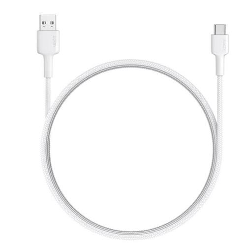 Aukey Impulse Braided USB A to C Cable 0.9m White Model No.CBCD30WH