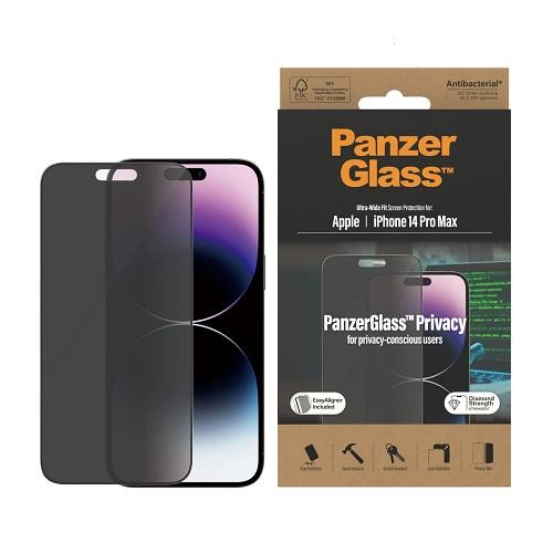 Panzer Glass Privacy Screen Protector Apple iPhone14 Pro Max UWF Easy Aligner