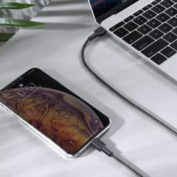اوكي كابل MFI مضفر نايلون Type C الى لايتنينج 2م اسود
