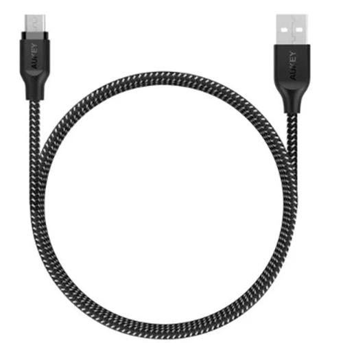 Aukey High Performance Nylon Micro USB Cable 1.2m Black