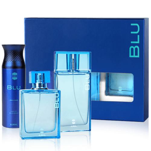Ajmal Blu Perfume Gift Set for Men 3Pcs