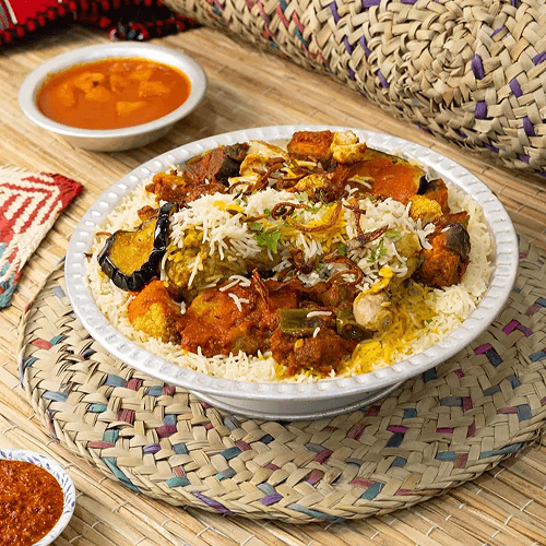 طبق مقلوبة دجاج