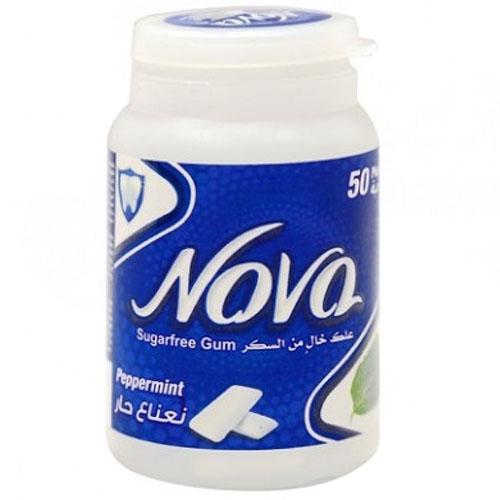 Nova Sugar Free Gum with Peppermint 50Pcs 70g
