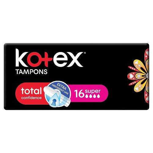 Kotex Tampons Cotton Pads Super 16Pads