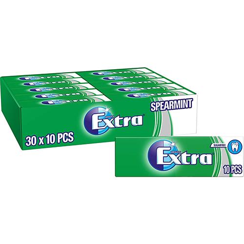 Extra Sugar Free Gum with Spearmint 10Pcs 14g 30Packets