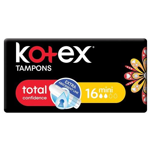 Kotex Tampons Cotton Pads Mini 16Pads