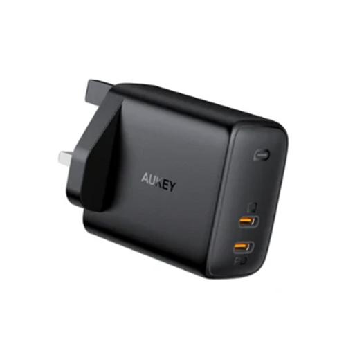 Aukey Adapter 65W Dual Port Type C PD Charger with Dynamic Detect