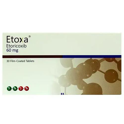 Etoxa Etoricoxib 60mg Pain reliever and Anti Inflammatory for Joints and Bones 30Film Coated Tablets