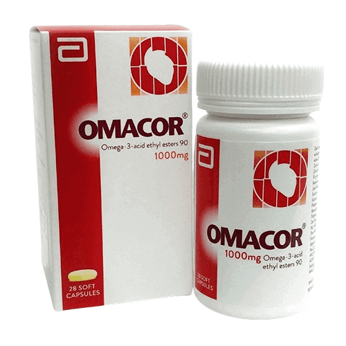 Omacor 1000mg to Treat High Cholesterol 28Soft Capsules