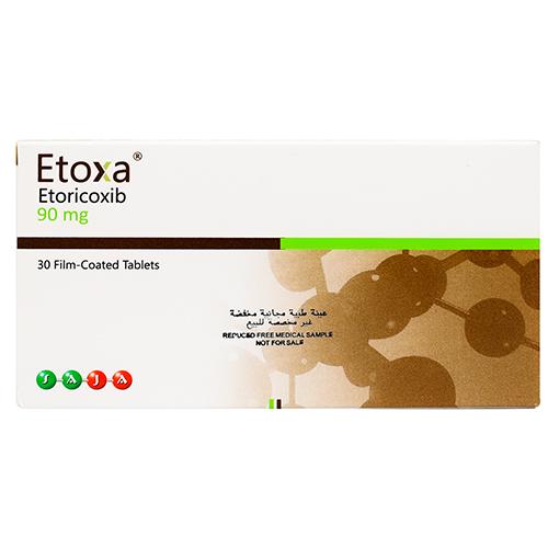 Etoxa Etoricoxib 90mg Pain reliever and Anti Inflammatory for Joints and Bones 30Film Coated Tablets