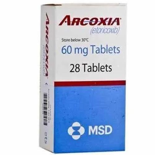 Arcoxia Etoricoxib 60mg Help to Reduce Joints and Muscles Inflammation 28Tablets