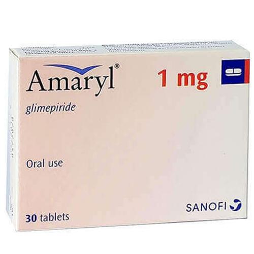 Amaryl 1mg Reduces Blood Sugar Levels 30Tablets