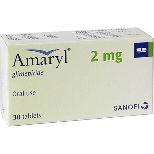 Amaryl 2mg Reduces Blood Sugar Levels 30Tablets